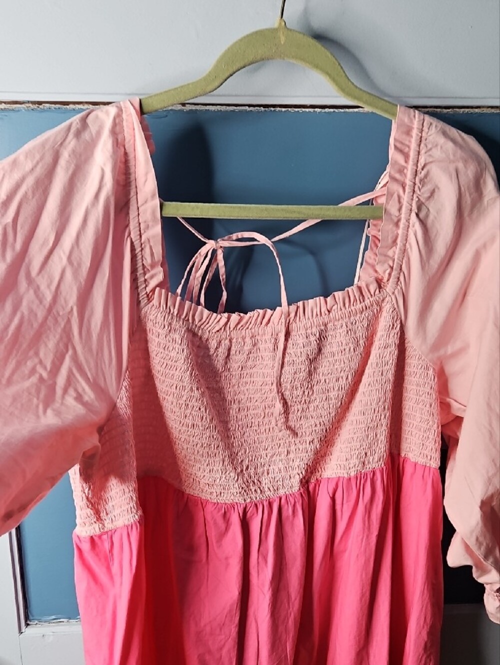 Crown & Ivy Colorblock Tiered Dress - Pink, Yellow, Green, Blue Plus Size 2X - Picture 4 of 11